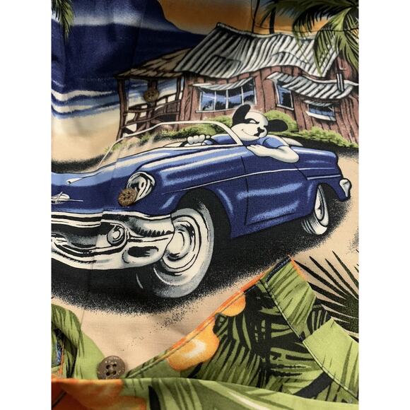 Vintage Authentic Big Dogs button down shirt 3X / dog in car - Picture 11 of 11